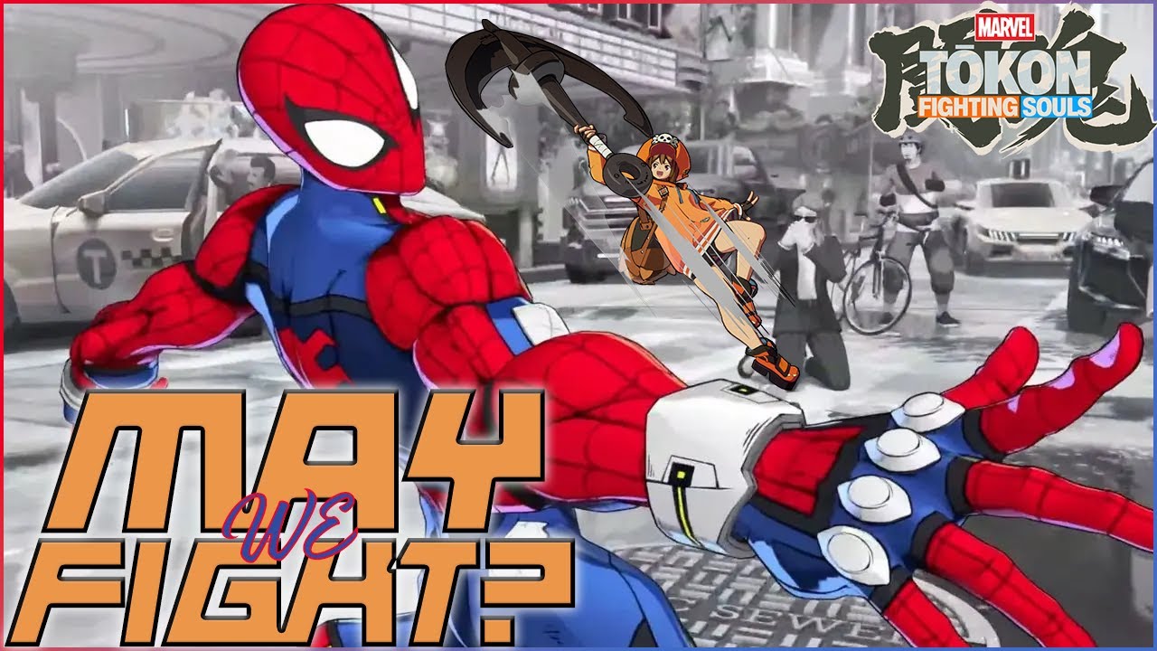 Strive May G.O.A.T. Slash fights me in a SpierMan/Mrs Marvel Mirror. Marvel Tokon Beta