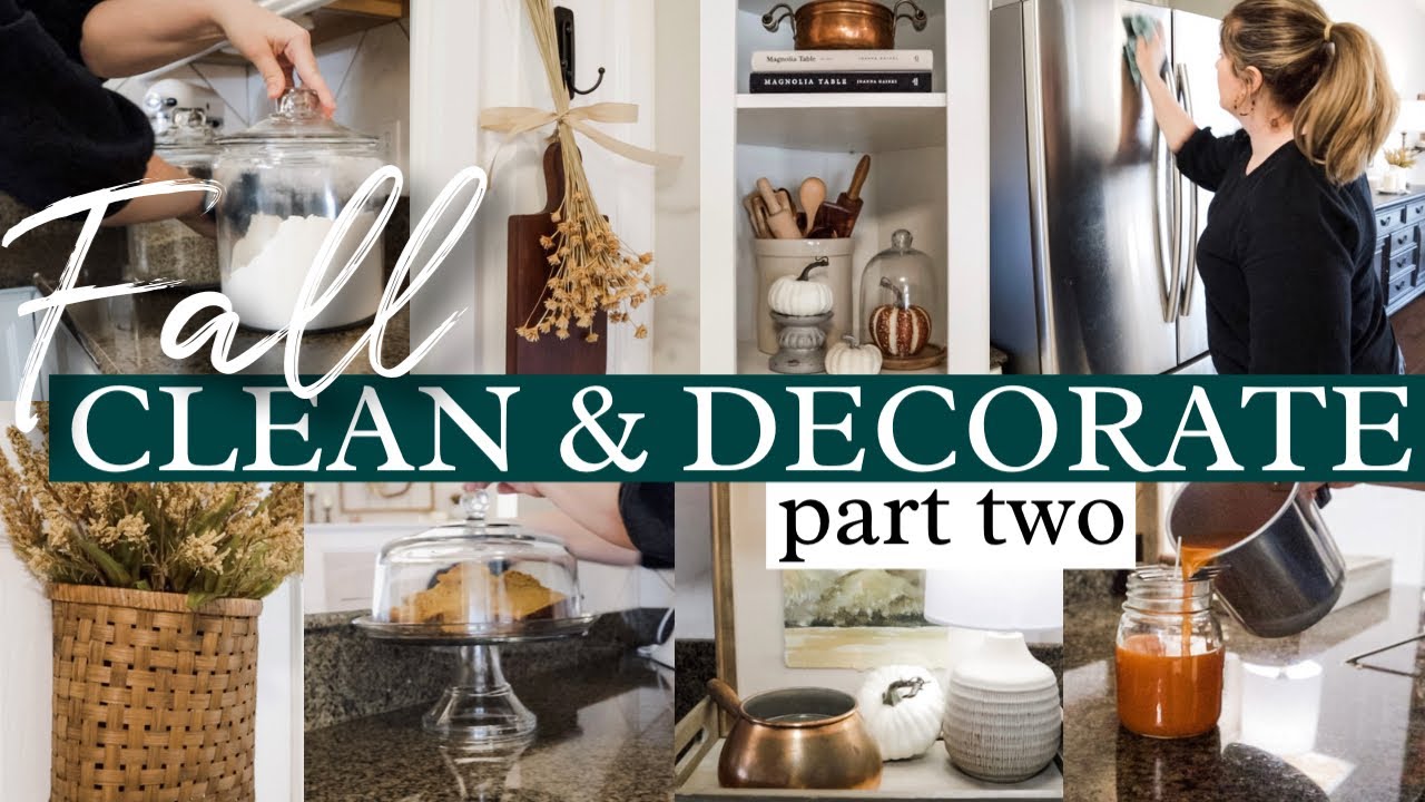 FALL CLEAN & DECORATE WITH ME | Cozy Fall Cleaning | DIY Soy Candle | Cleaning Therapy