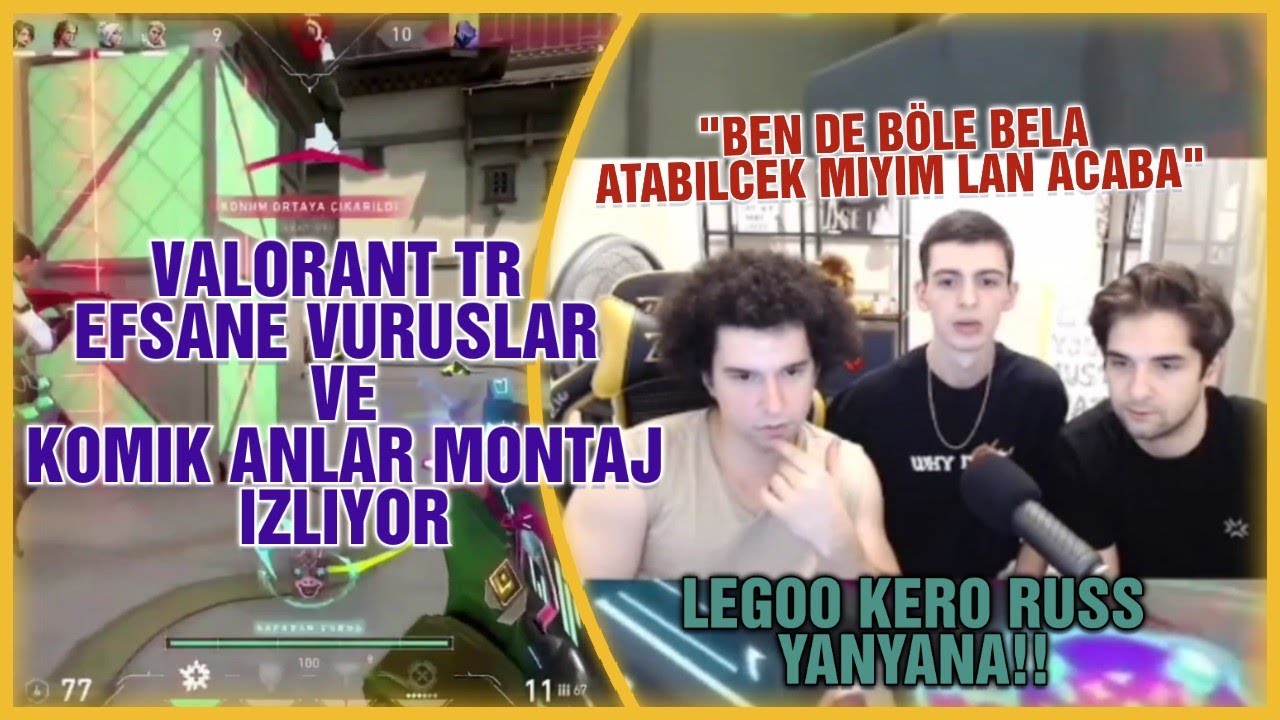LEGOO, KERO VE RUSS AYNI EVDE - VALORANT TR EFSANE KLİPLER VE KOMİK ANLAR MONTAJ İZLİYOR!