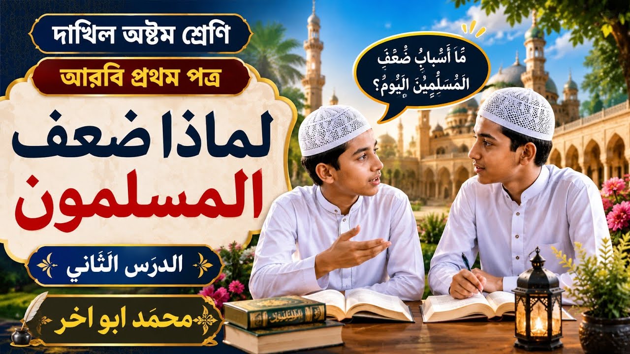 ৮ম শ্রেণি আরবি প্রথম পত্র দ্বিতীয় পাঠ 