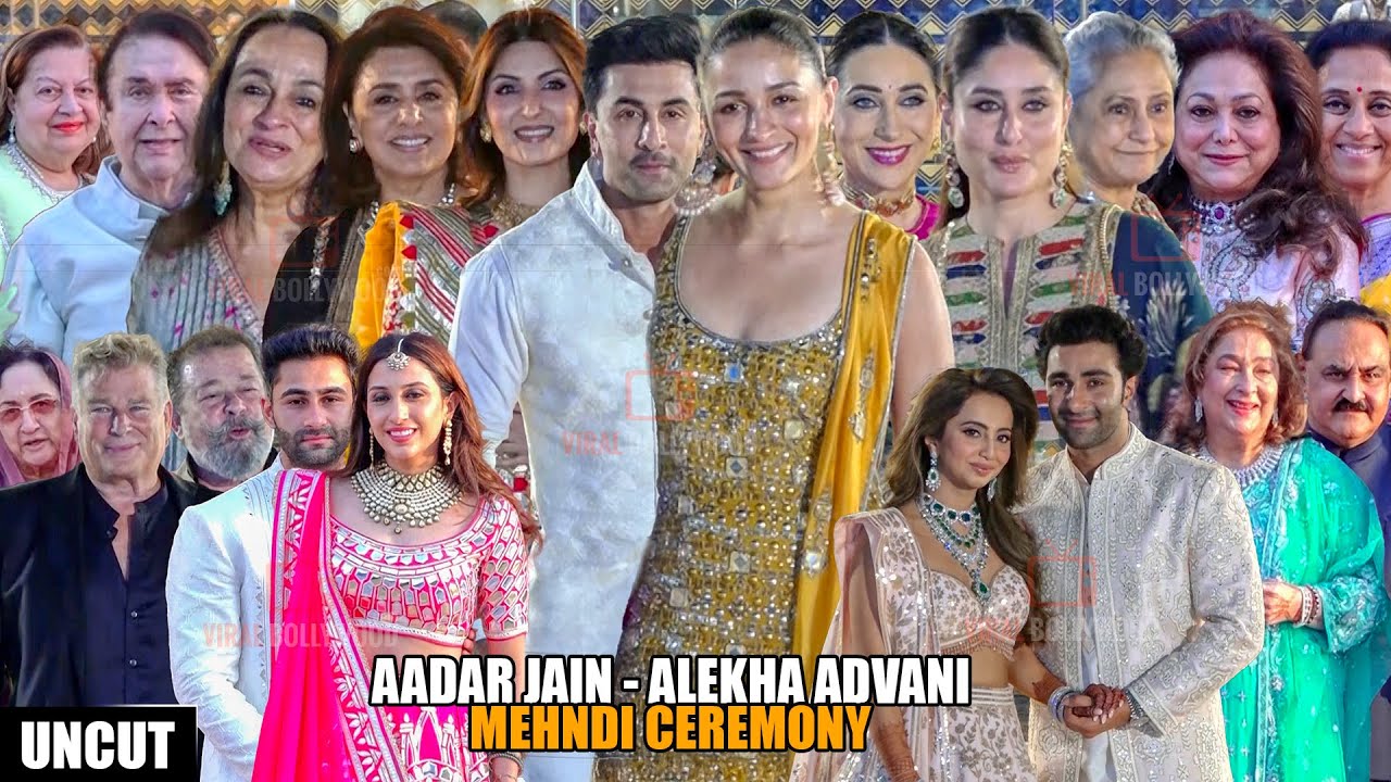 UNEDITED - Aadar Jain and Alekha Advani | Mehndi Ceremony | Ranbir, Alia, Kareena, Kapoor Family