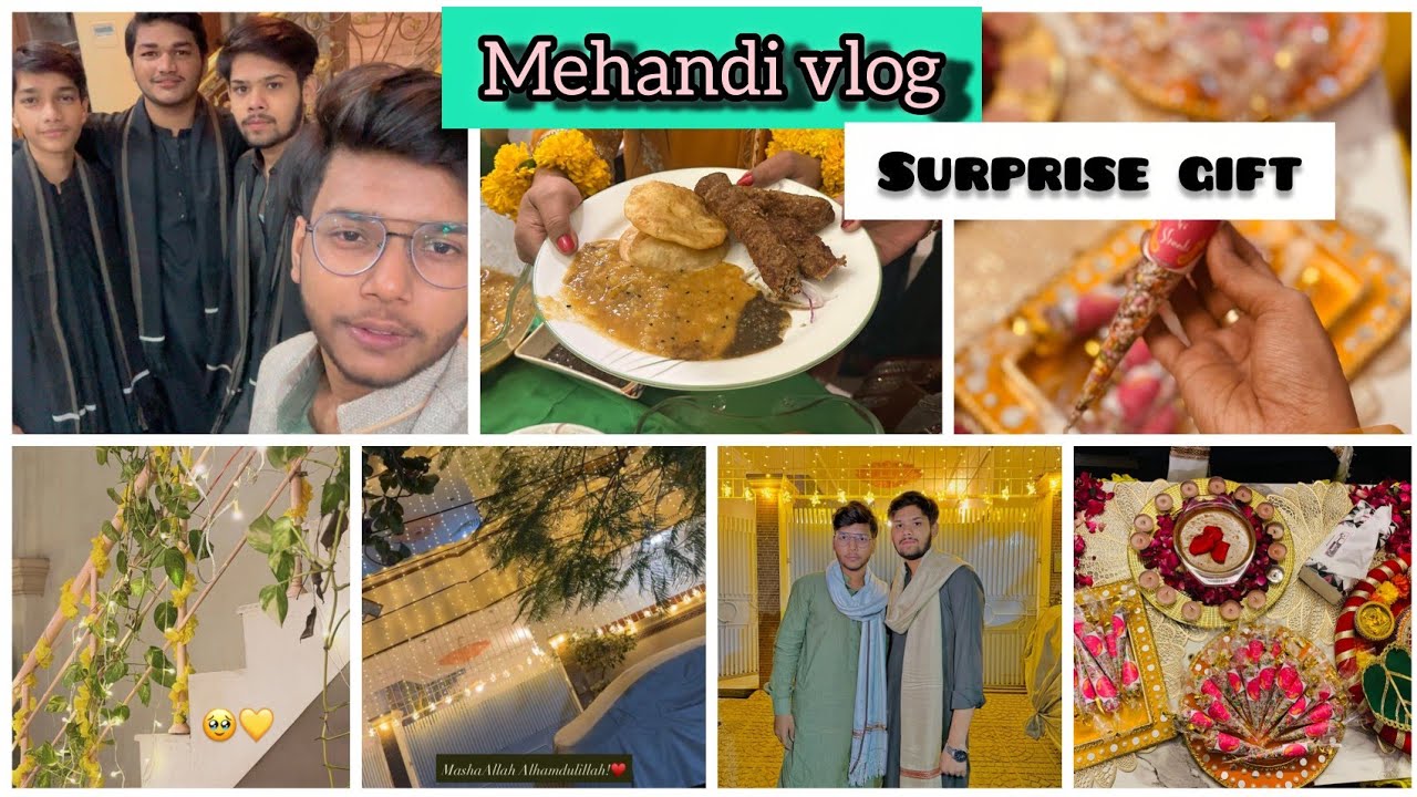 Dulha walo ke gher gaye mehndi le ker gaye | bhai behno ne areesha ko surprise gift 🎁 kiya diya🤔