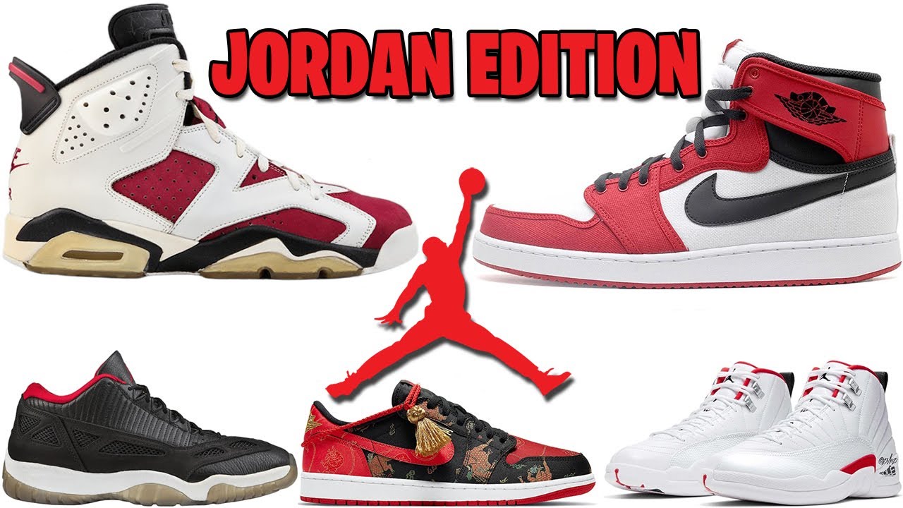 AIR JORDAN 6 CARMINE, JORDAN 1 KO CHICAGO, JORDAN 11 IE BRED, AJ 12 TWIST AND MORE *JORDAN EDITION*