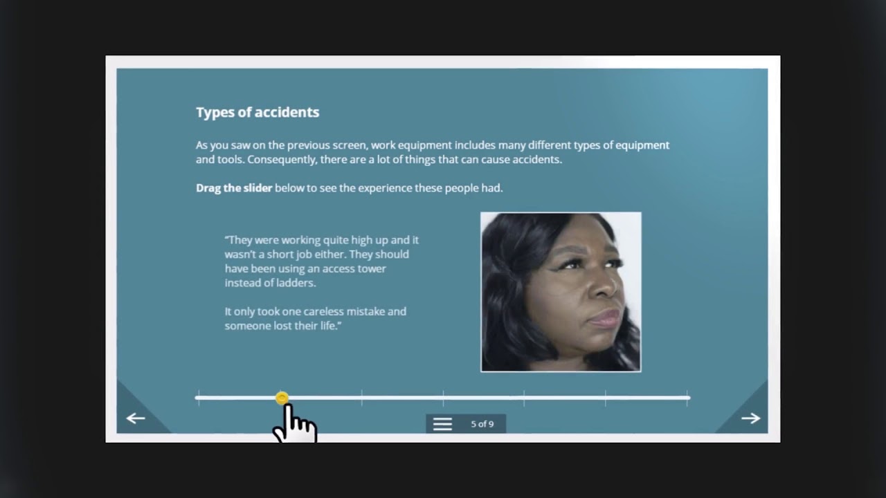 Using work equipment e-learning course