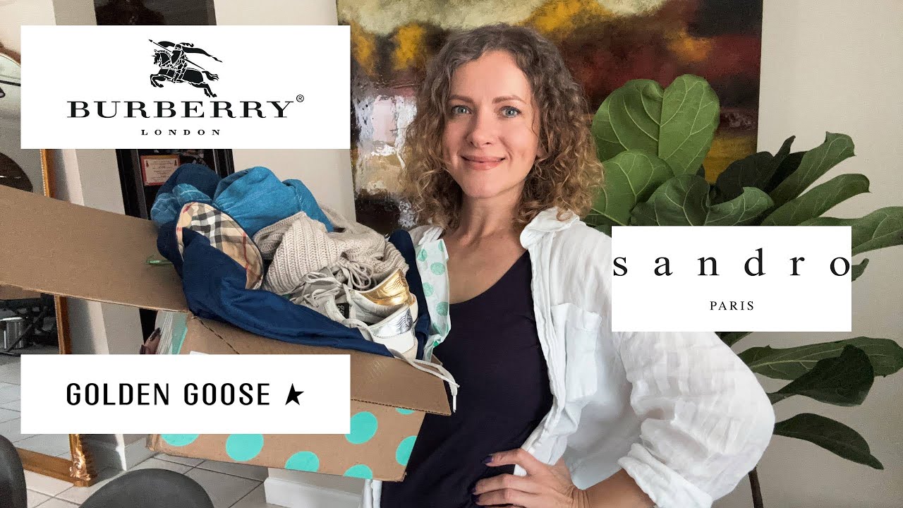 Burberry Golden Goose and Sandro в этом ThreadUp мистери боксе. Заказала Люкс вслепую. 