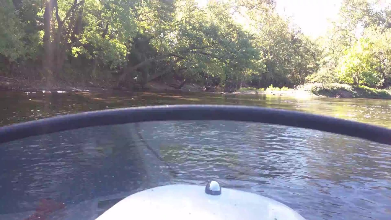 Coastal Pro 2 hovercraft on rocks, shallows, and fast water