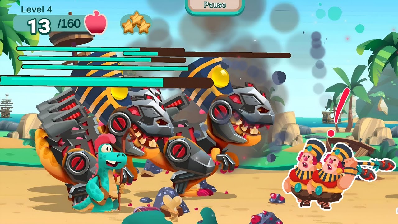 Army of Armored T-Rex Vs Egyptian Giants - Dino Bash 2 Travel Through Time