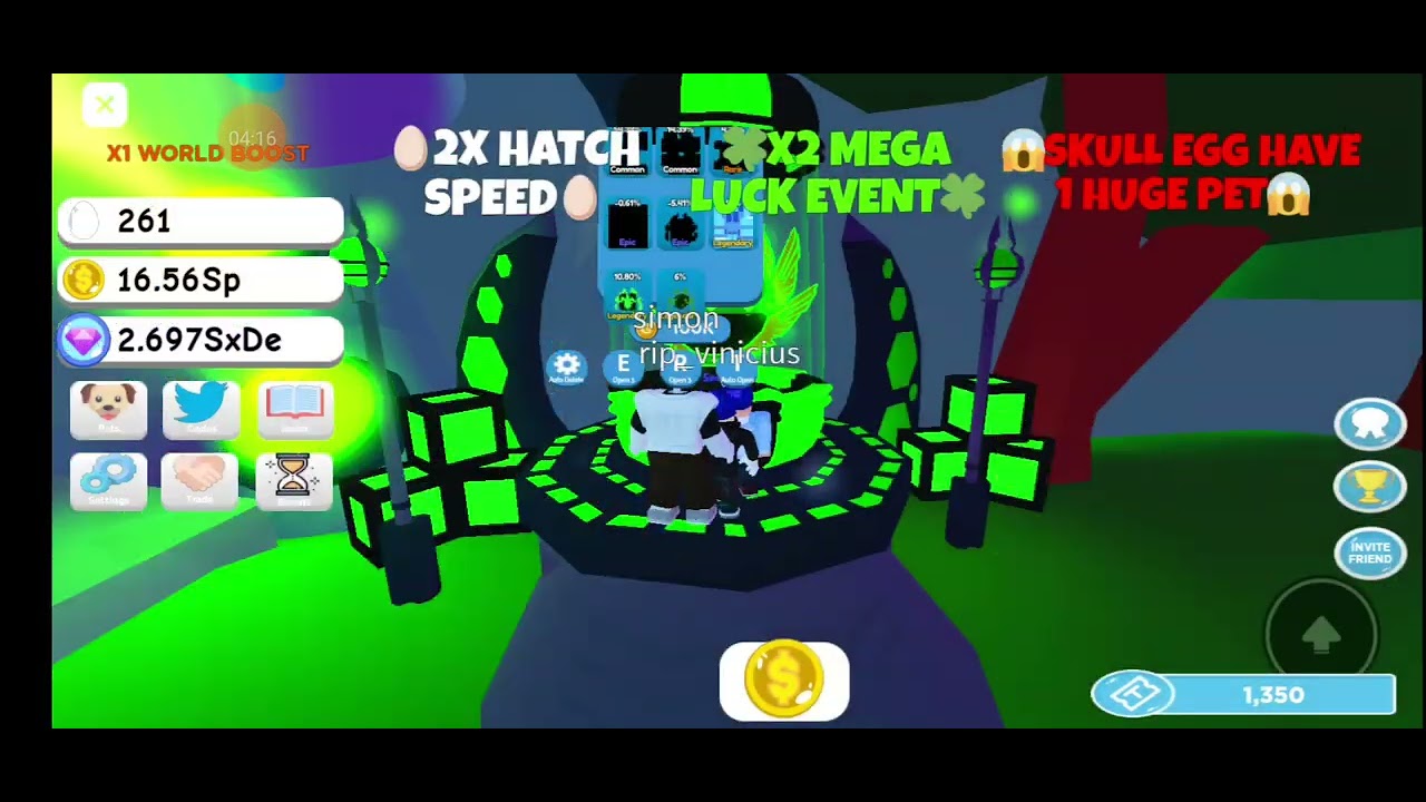 playing at BGS pet hatching simulator