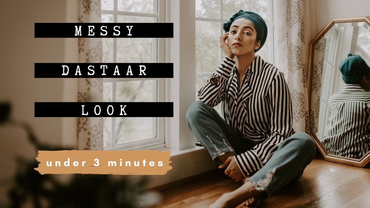 MESSY DASTAAR (TURBAN) LOOK UNDER 3 MINUTES | DASTAAR TUTORIAL IN PUNJABI | KAURMOMENTS