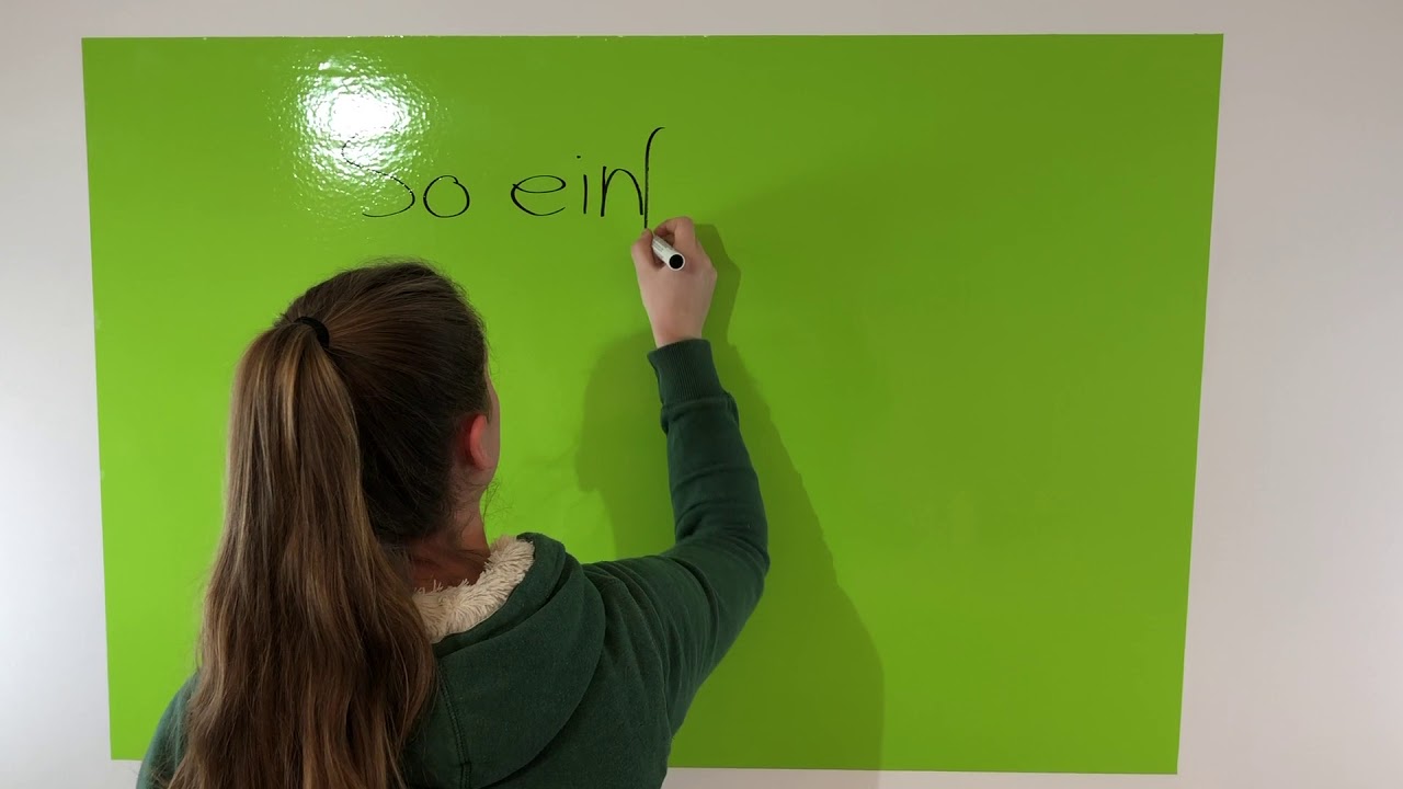 Whiteboardfolie anbringen | Whiteboard selber bauen | Selbstklebend | Montage einer Whiteboardfolie