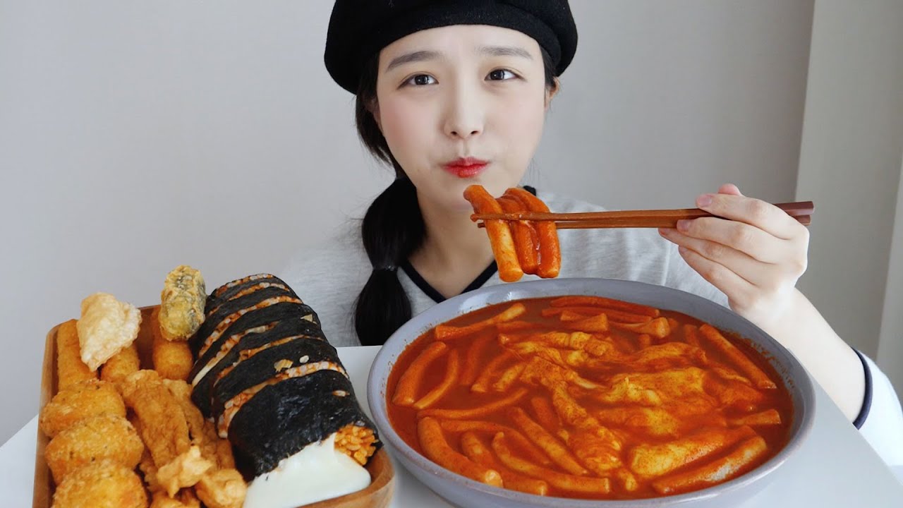 ❤신전치즈김밥과 신전떡볶이 먹방 _ 치즈김밥은 직접 만들고 대신 치즈스틱을 하나 더 시켜먹자 :D