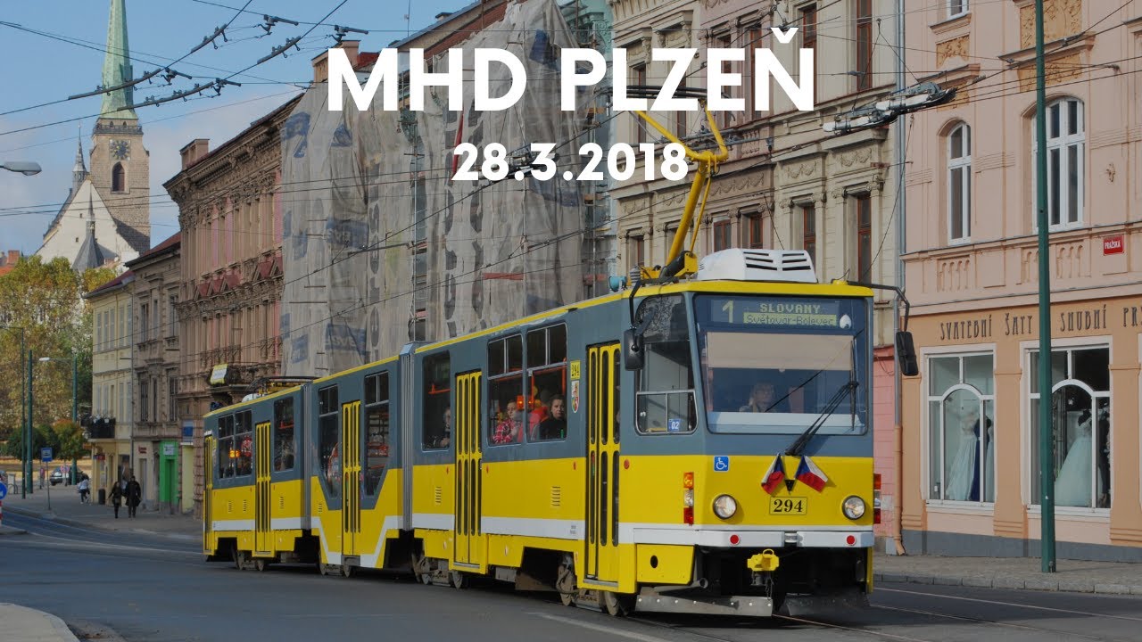 [Plzeň] MHD Plzeň 28.3.2018 | Velikonočn&iacute; videa | Tramvaje, trolejbusy, autobusy