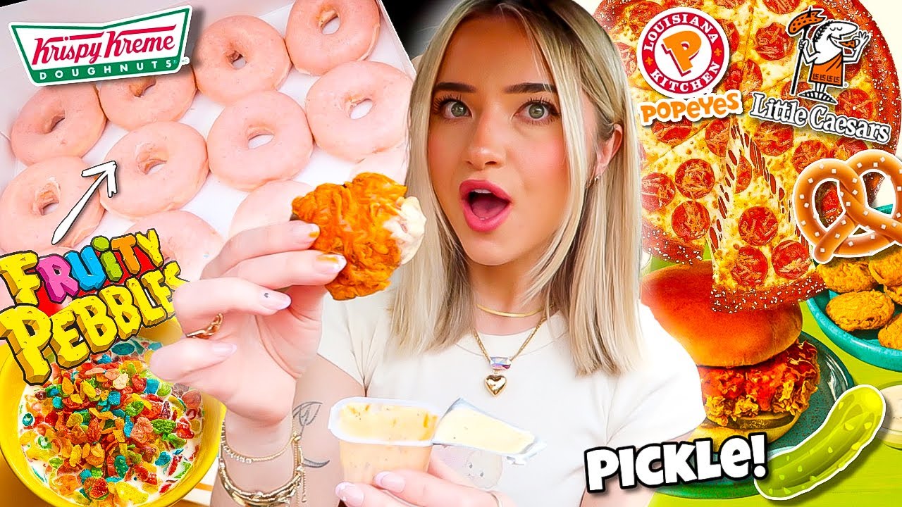 Eating The CRAZIEST FAST FOOD ITEMS For 24 HOURS!!
