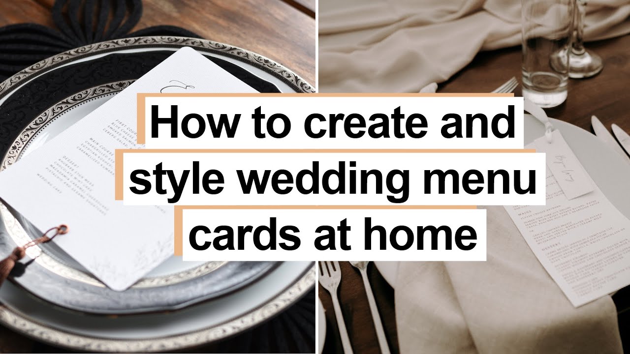 How to DIY Wedding Menu Cards in a Few Easy Steps at Home!