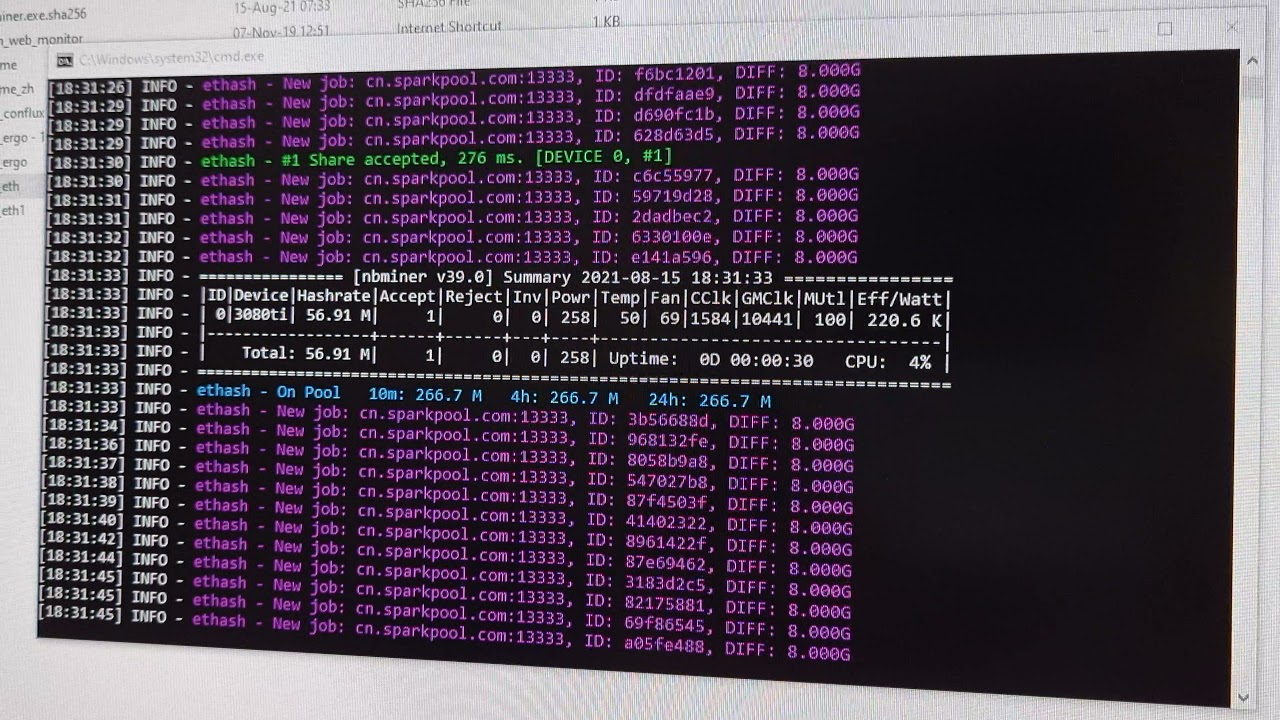 nbminer v39.0 3080ti