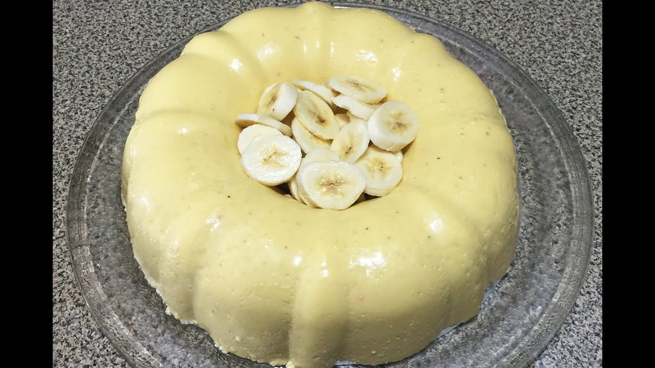 Gelatina De Platanos Con Crema