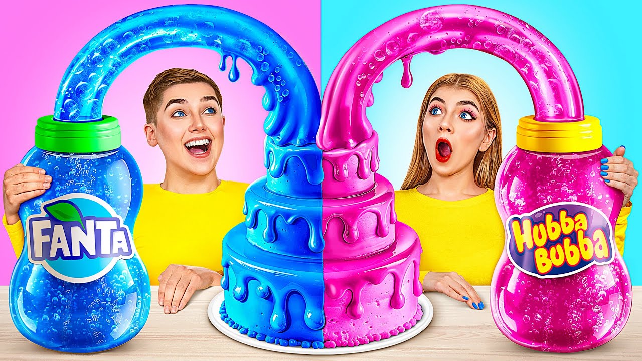 וָרוֹד VS כְּחוֹל אתגר לקישוט עוגות | רגעים מצחיקים Multi DO Challenge