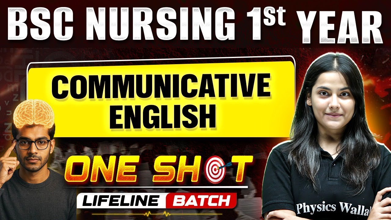 🗣️ Communicative English One Shot Class | B.Sc. Nursing 1st Year | PW Nursing College Prep