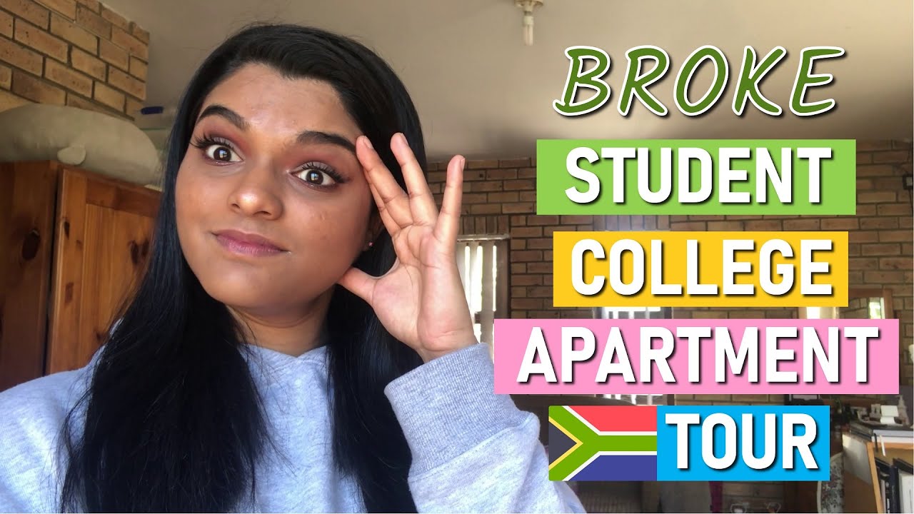 Broke College  Student Apartment Tour | South African Youtuber