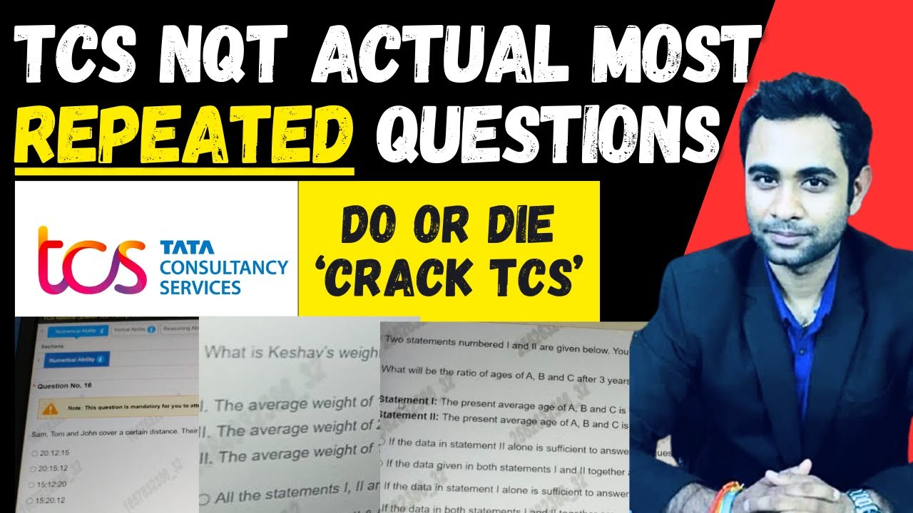 🔴TCS NQT Most Repeated Questions | TCS NQT 2024 | TCS PYQ's | Brahmastra Series
