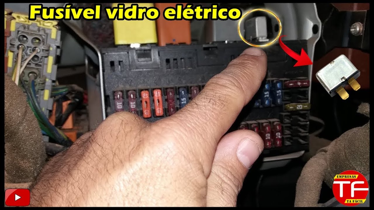 Localização do fusível ( disjuntor térmico) do vidro elétrico original do Gol G3