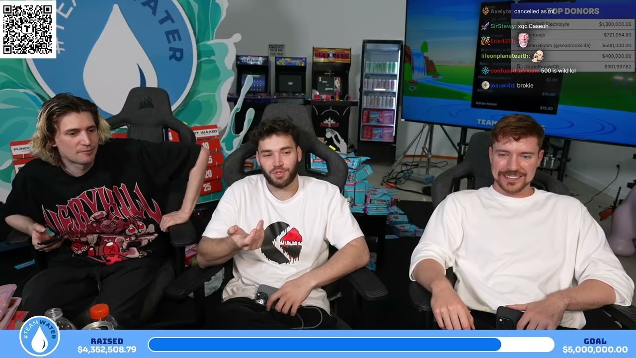 xQc Team Water Charity Stream ft. MrBeast & Adin Ross (Part 3)