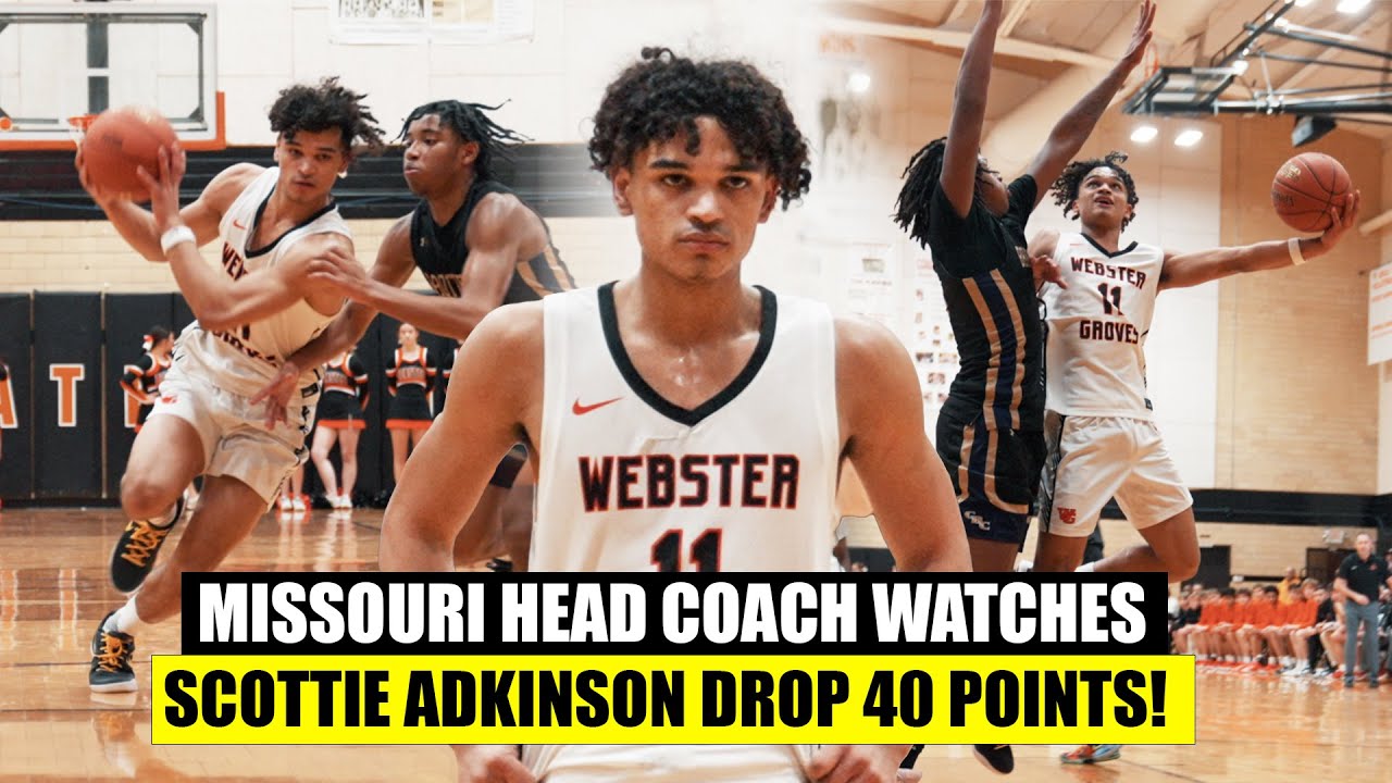 SCOTTIE ADKINSON DROPS 40 POINTS IN FRONT OF MIZZOU HEAD COACH | Webster Groves vs. CBC Highlights