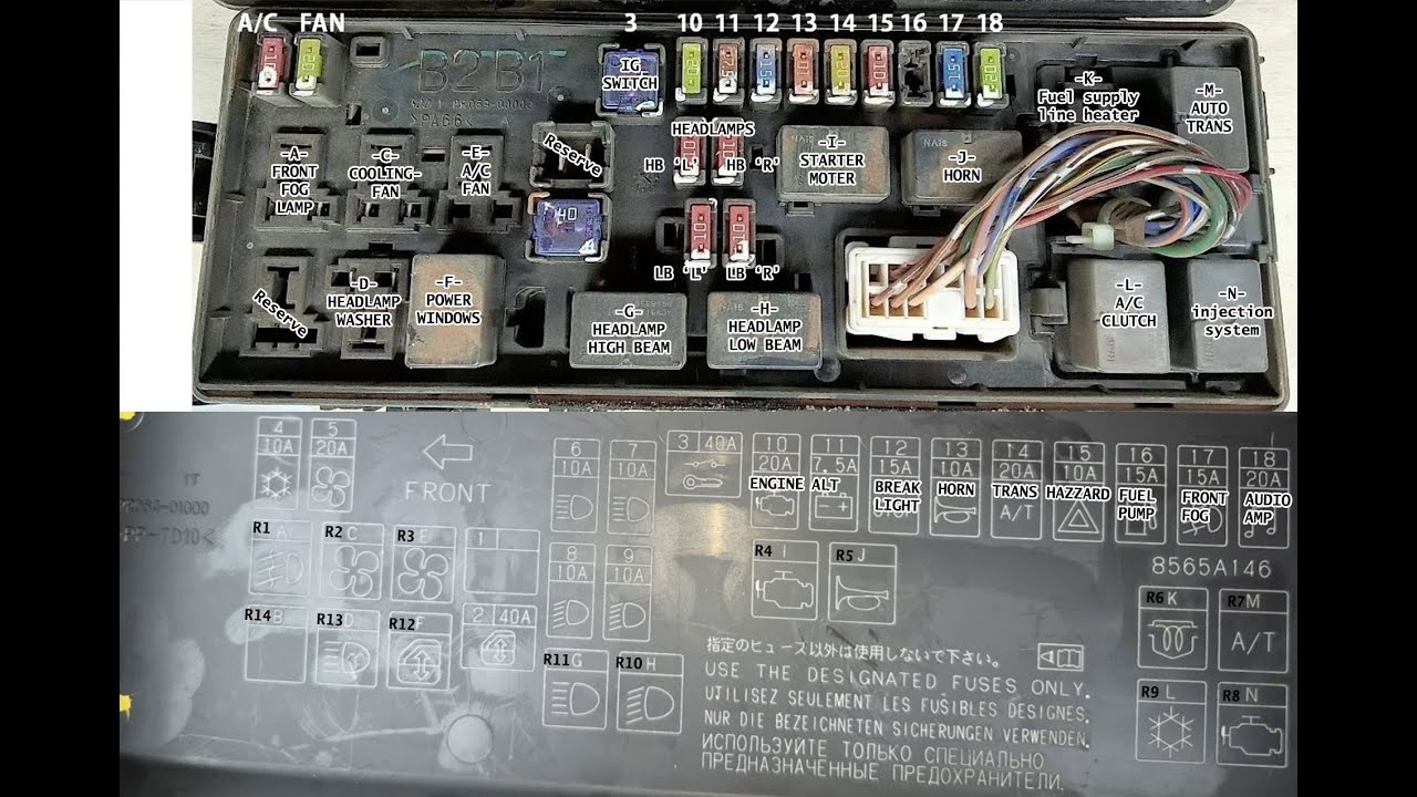 Fuse and Relay Layout Mitsubishi Triton L200 (2005 to today) RHD