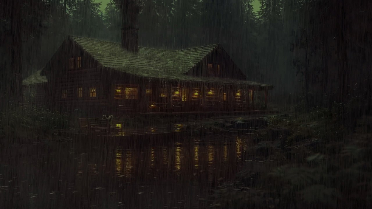 Deep Forest Rain at Midnight 🌧️ Calm Thunderstorm Sounds for Sleep & Relaxation