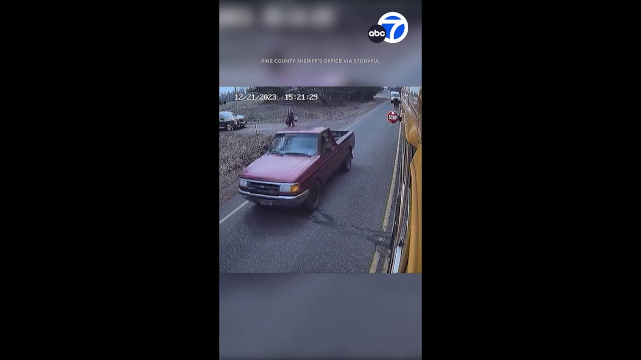 Driver caught on video speeding around stopped school bus as kids exited vehicle