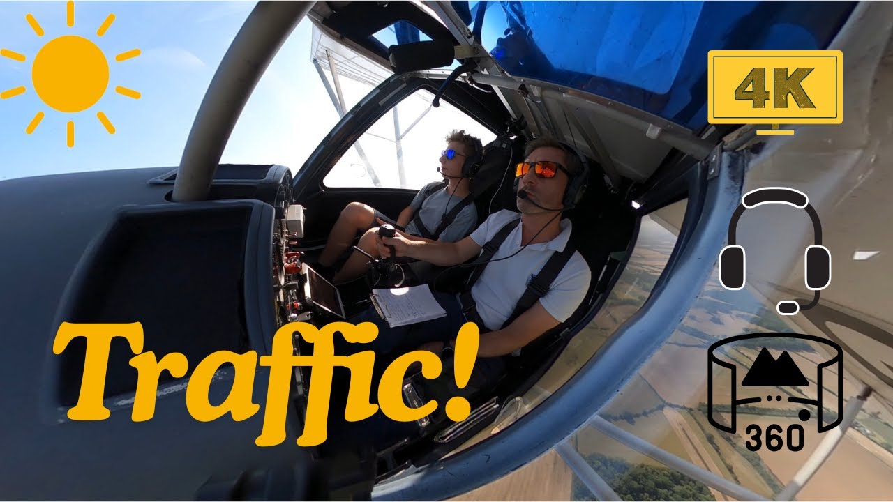 Busy microlight flight homebound from Popham | Full flight with cockpit audio | 4K 360 GoPro Max