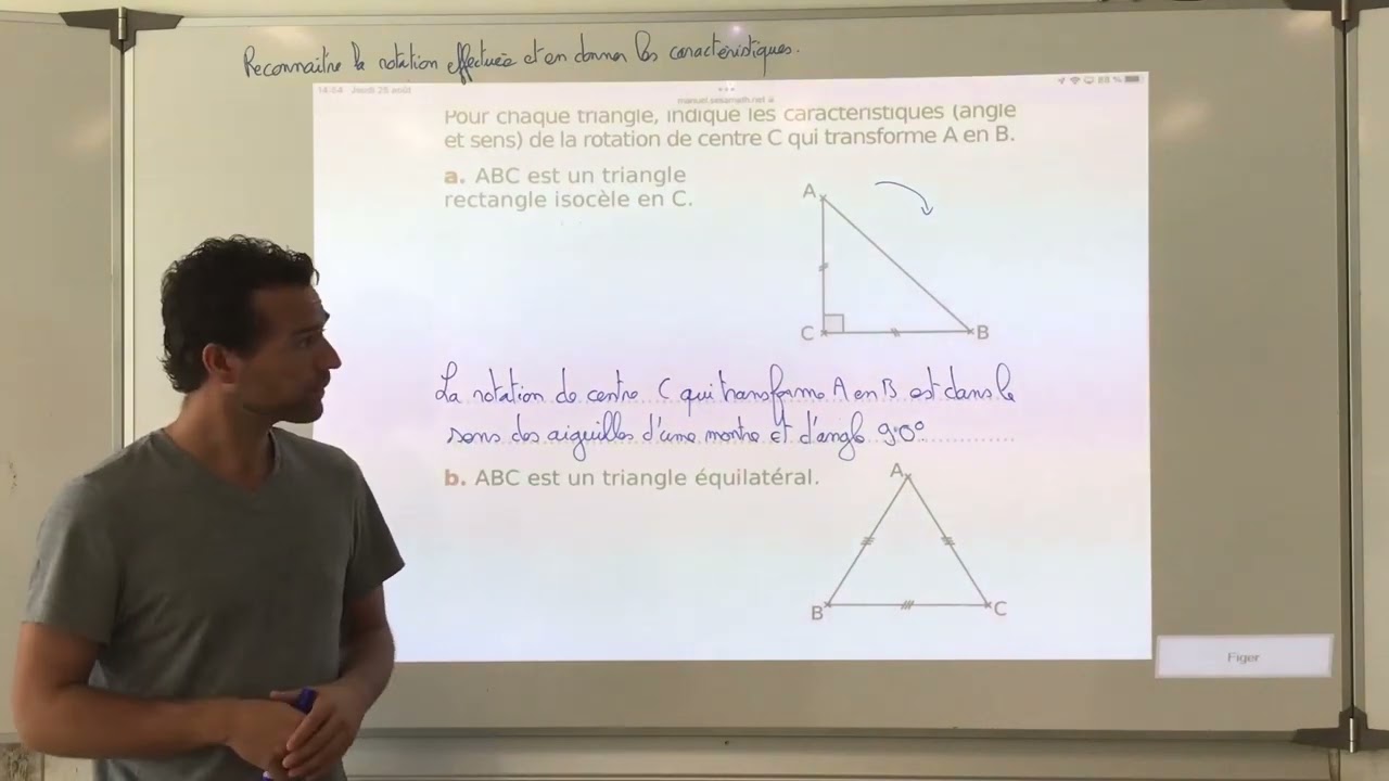 Reconnaitre une rotation et ses caractéristiques