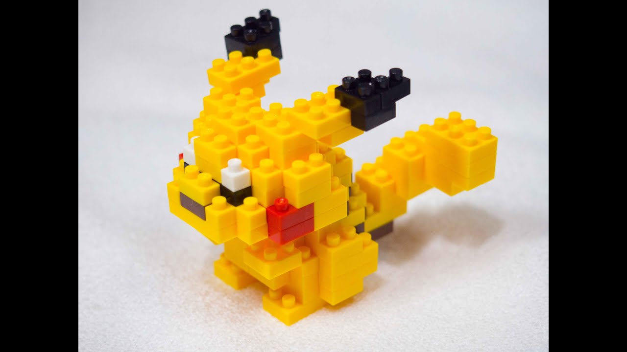 LEGO Nanoblock Pokemon Pikachu NBPM-001 unbox ナノブロック ポケモン ピカチュウ