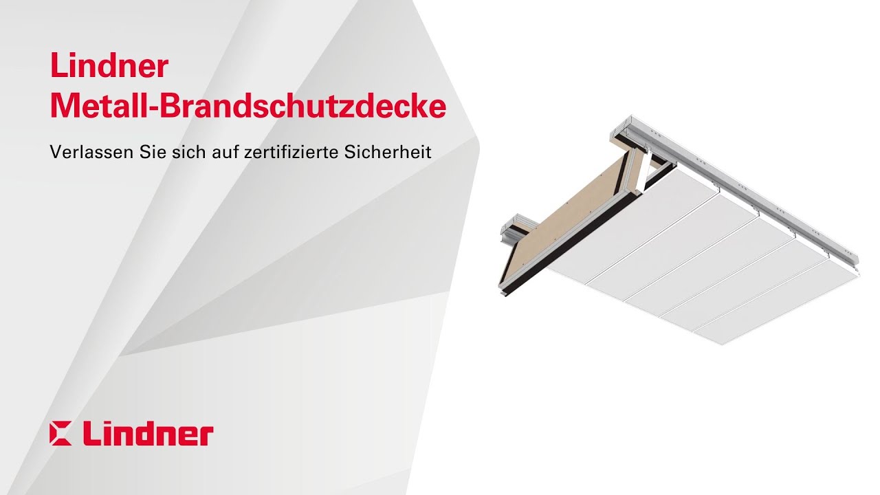 Lindner Metall-Brandschutzdecke - Brandschutzvideo