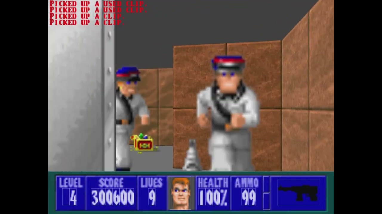 Прохождение Wolfenstein 3D Эпизод 6 Конфронтация 4 уровень #50