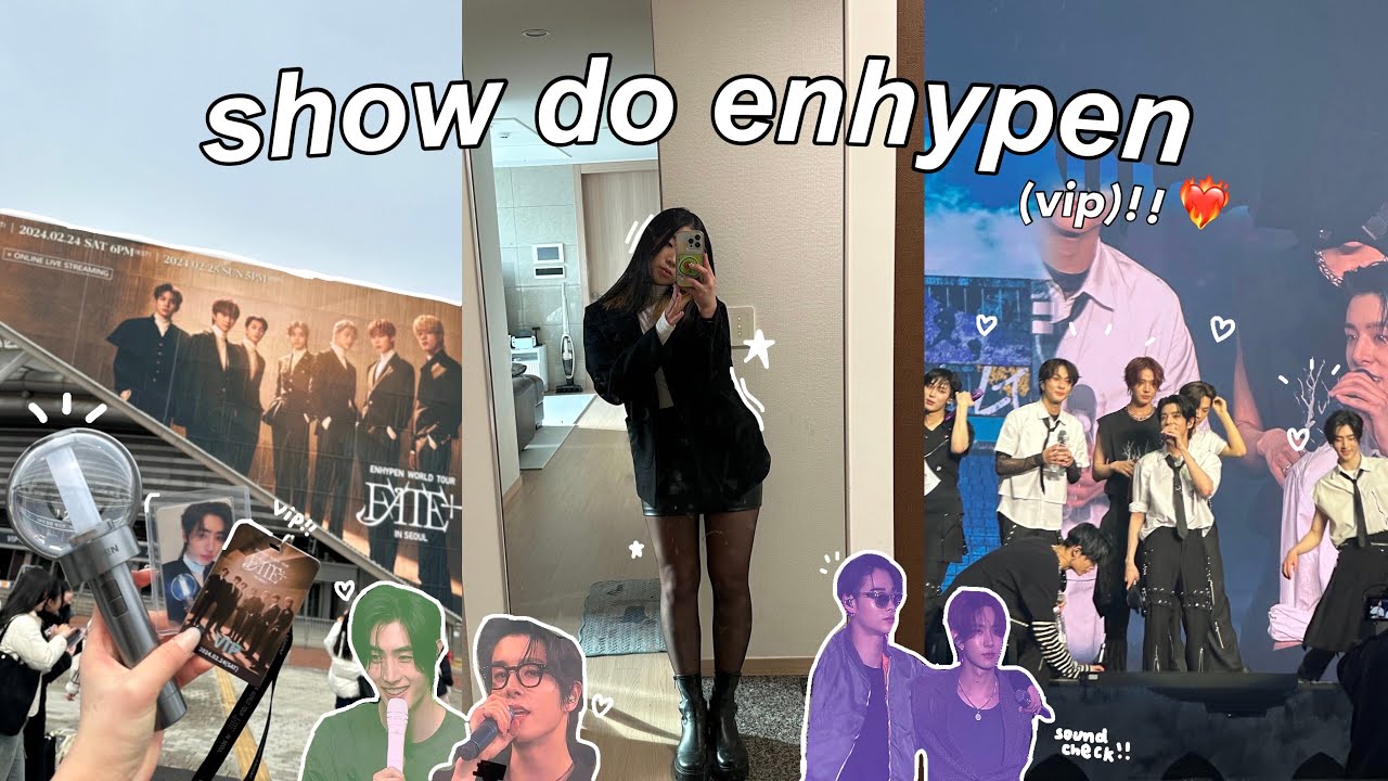 vlog: fui p show do enhypen *VIP* em seoul 🇰🇷 soundcheck, fancam, loja de conveniência, freebies etc
