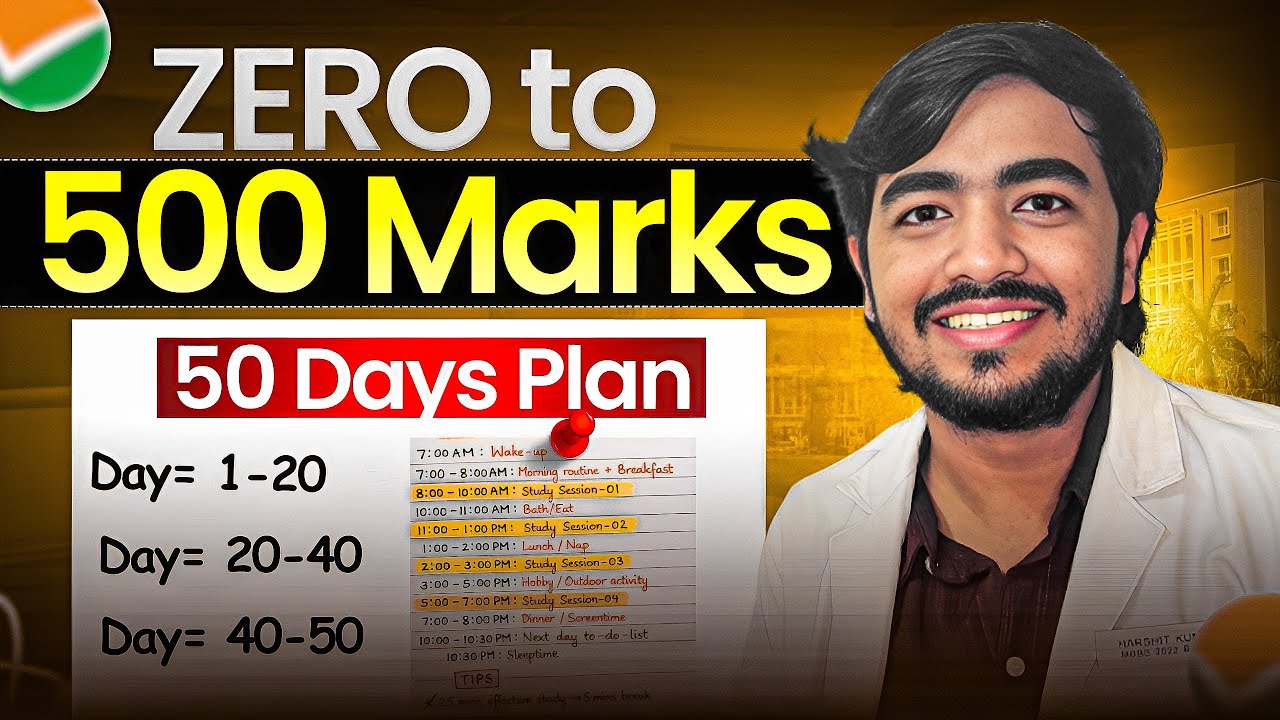 NEET 2026: Zero to 500 Marks GUARANTEED PLAN🤯| 50 Days Challenge 