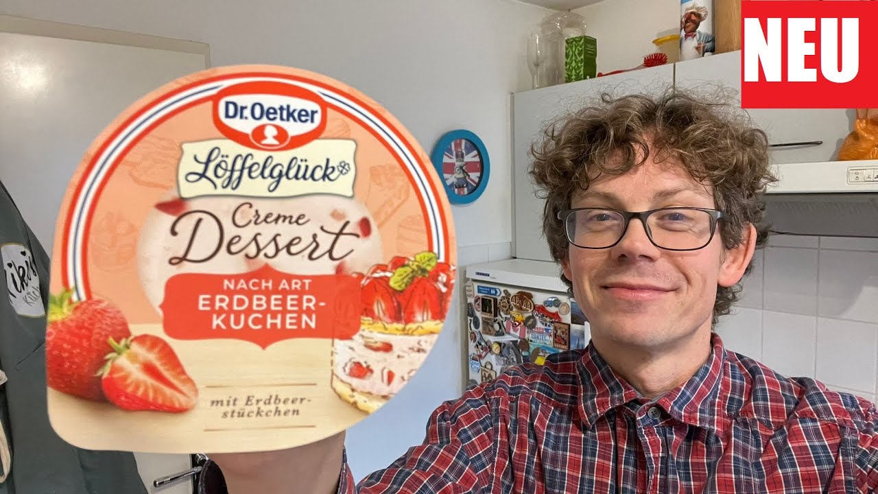 Dr Oetker L&ouml;ffelgl&uuml;ck Creme Dessert Typ Erdbeerkuchen im Test!