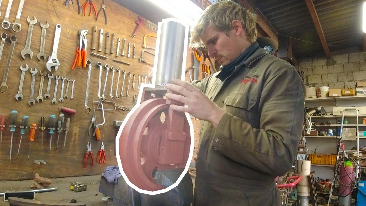 #3 Fabricating a new track tensioner for the excavator