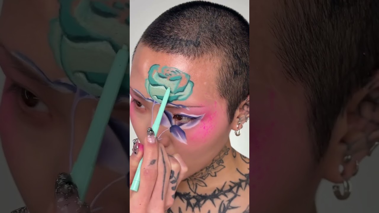 Inverted flower, inverted makeup (the results are wild!)