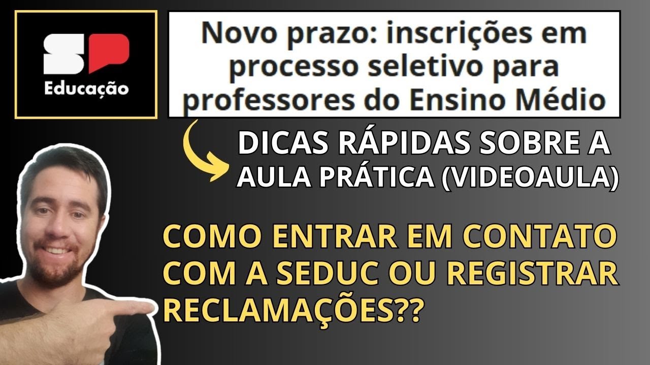 ⚠️SEDUC-SP PRORROGA INSCRIÇÕES PARA 5 MIL VAGAS DE PROFESSOR TÉCNICO 👨‍🏫👩‍🏫