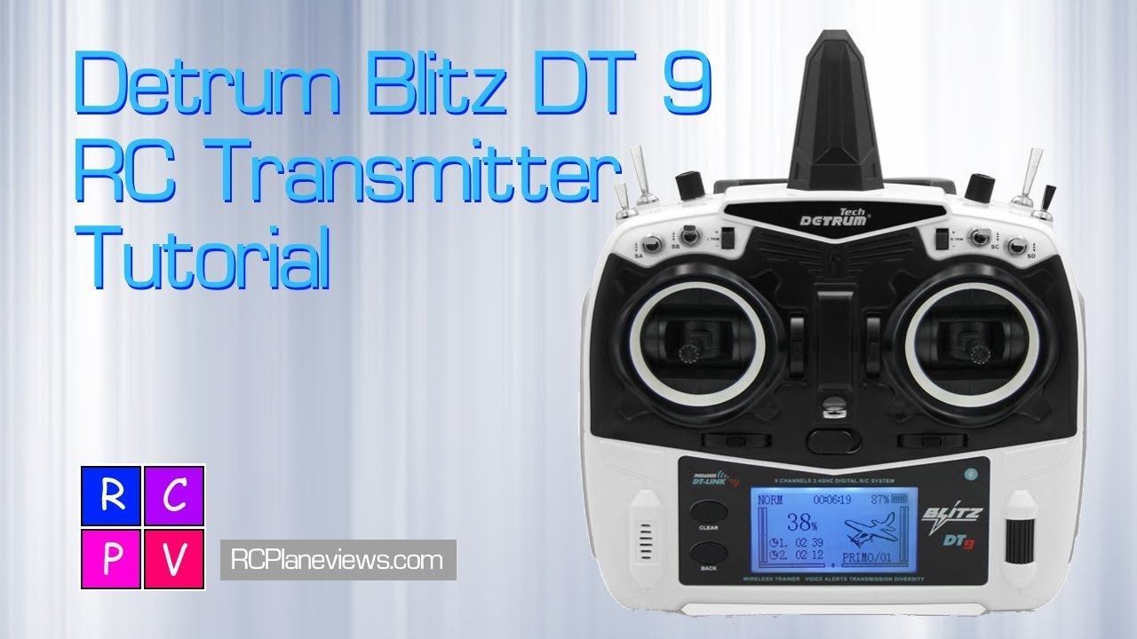 Detrum Blitz DT 9 RC Transmitter Tutorial