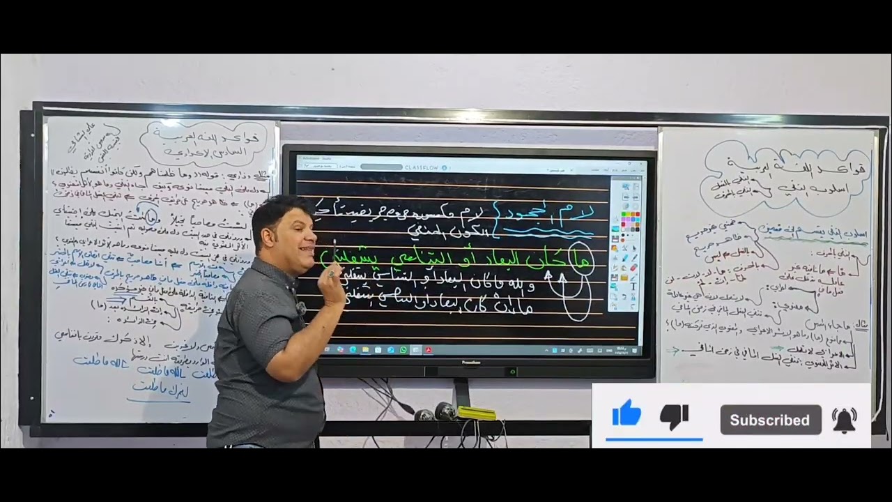 أسلوب النفي (النفي بالفعل/النفي بالحرف) السادس الإعدادي 