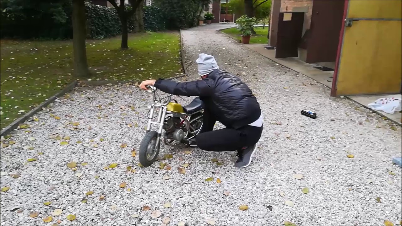 Minimoto Morini Franco 50cc - Prima accensione + test ride