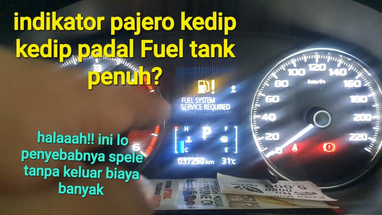 Cara perbaikan indikator BBM pajero yang error/mati/kedip/fuel system service required.!!