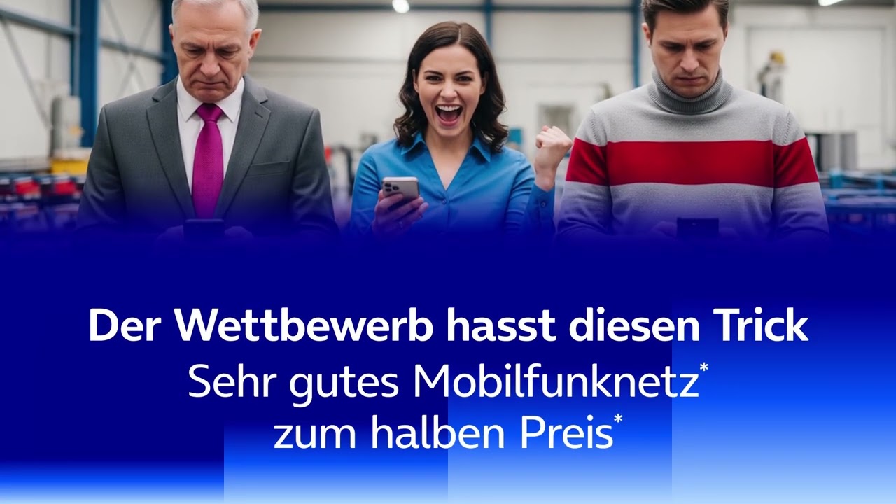 o2 Business | 50% Rabatt* auf sehr guten Mobilfunk* (v2 | 16:9 | 10sec.)
