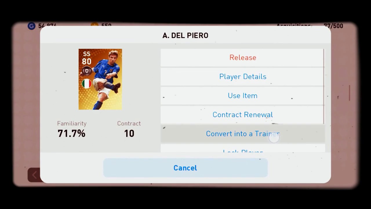 PES 19 MOBILE MESSI TRAINING WITH LEGEND