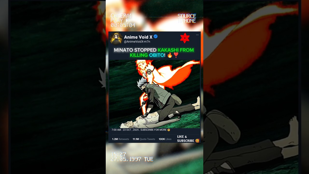 Minato Stopped Kakashi from Killing Obito! 🥺❣️ #shorts #animeedit