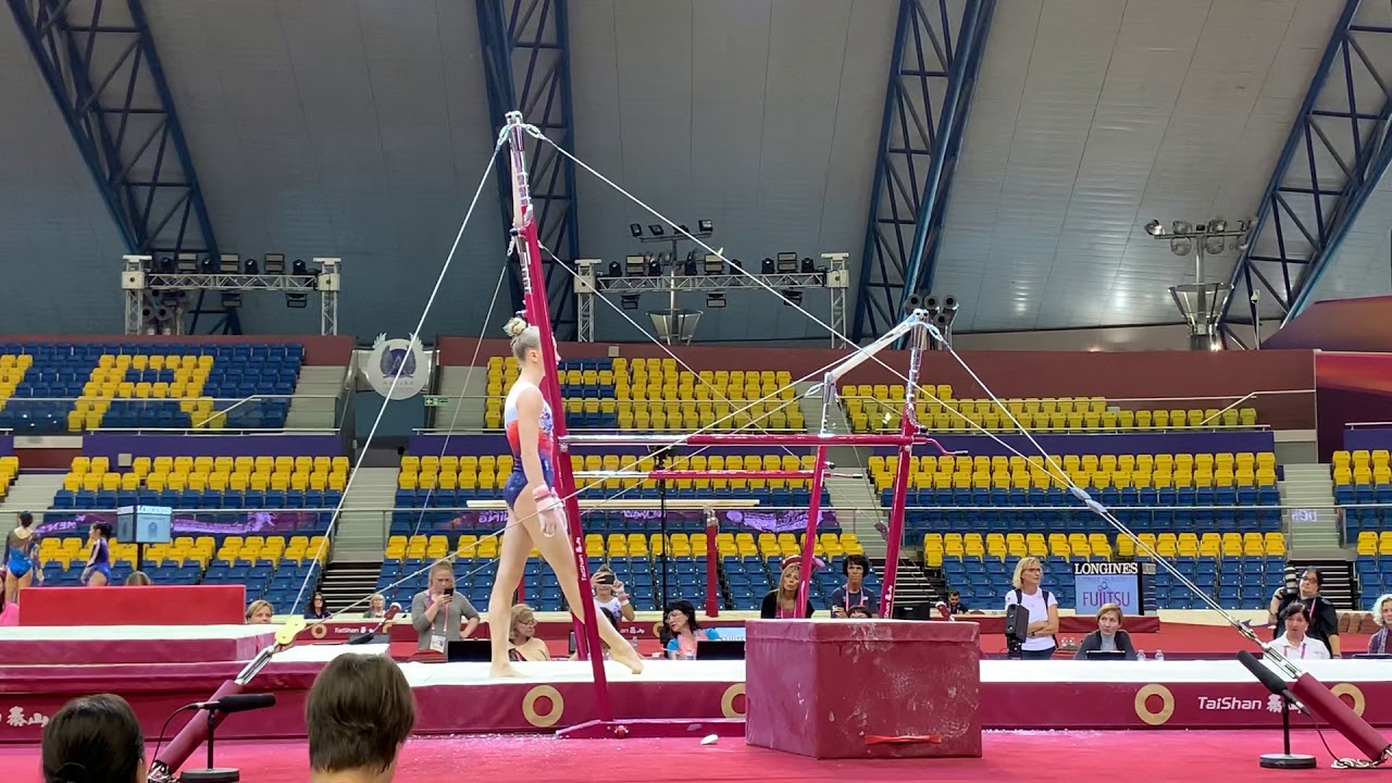Juliette Bossu  - bars - podium training DOHA