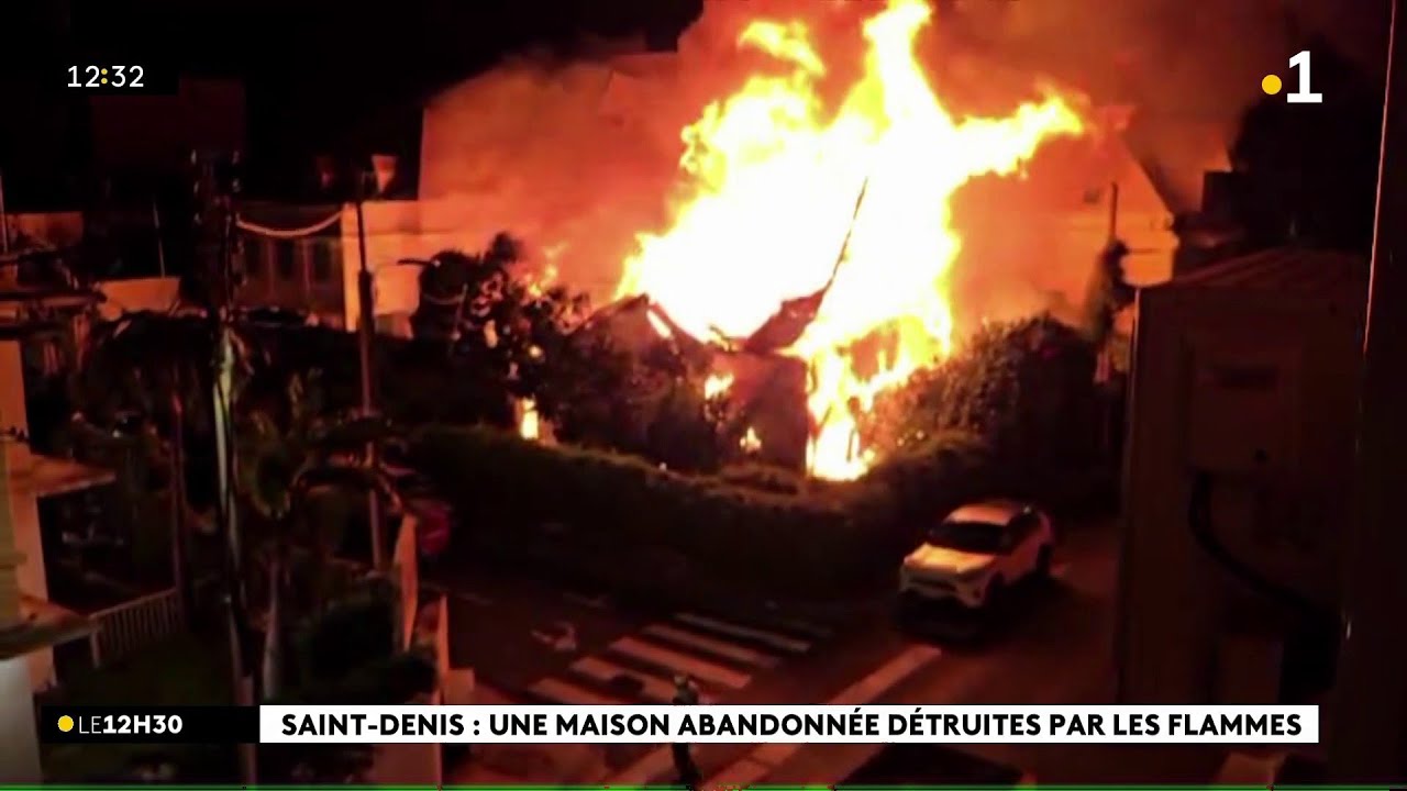 Incendie spectaculaire en plein centre-ville de Saint-Denis, une trentaine de riverains évacués